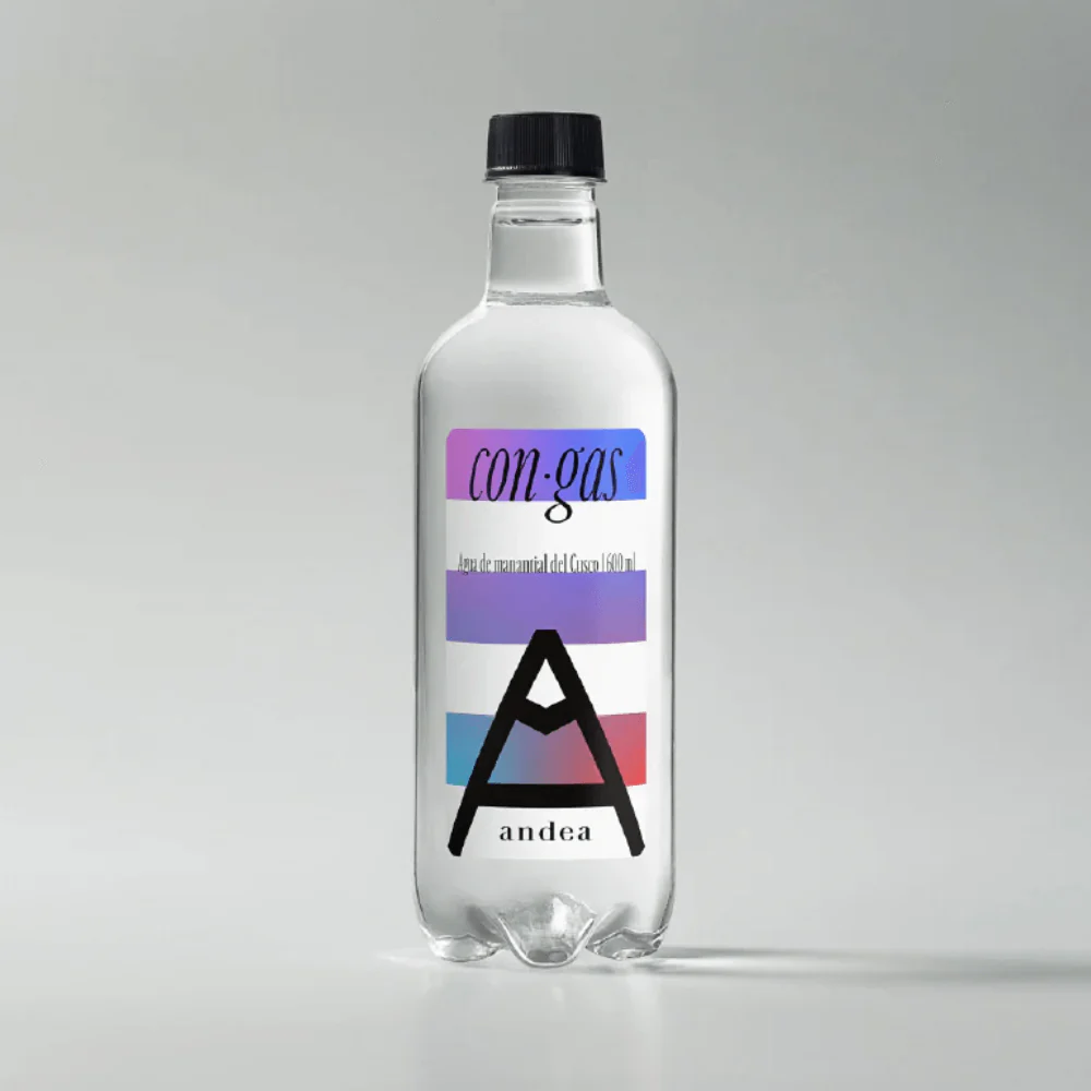 AGUA ANDEA PET 600 ML CON GAS PAQ X 15 UND
